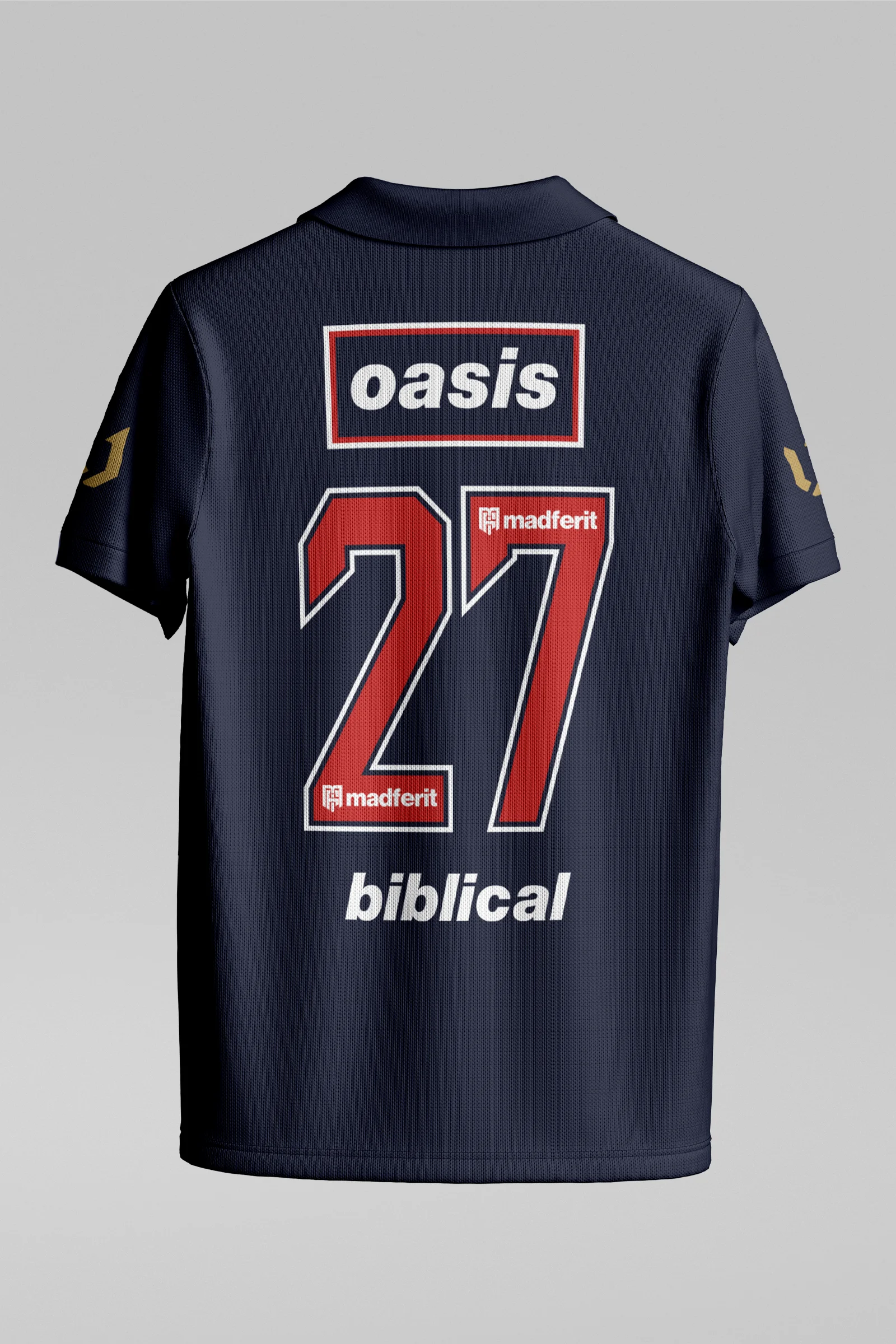 Camisa Oasis Knebworth Live 27, Marinho - Verso
