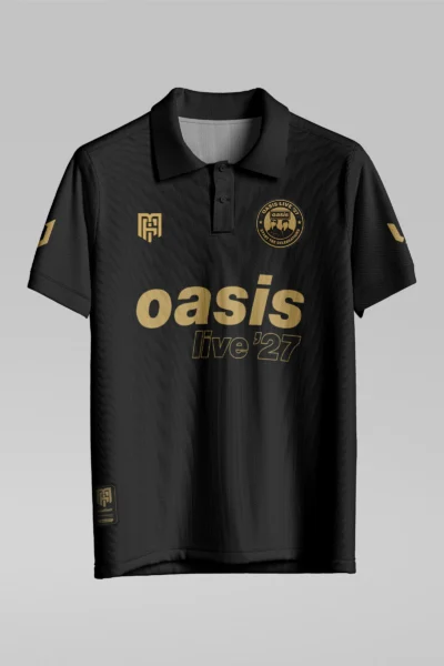 Camisa Oasis Live 27, Preta - Frente