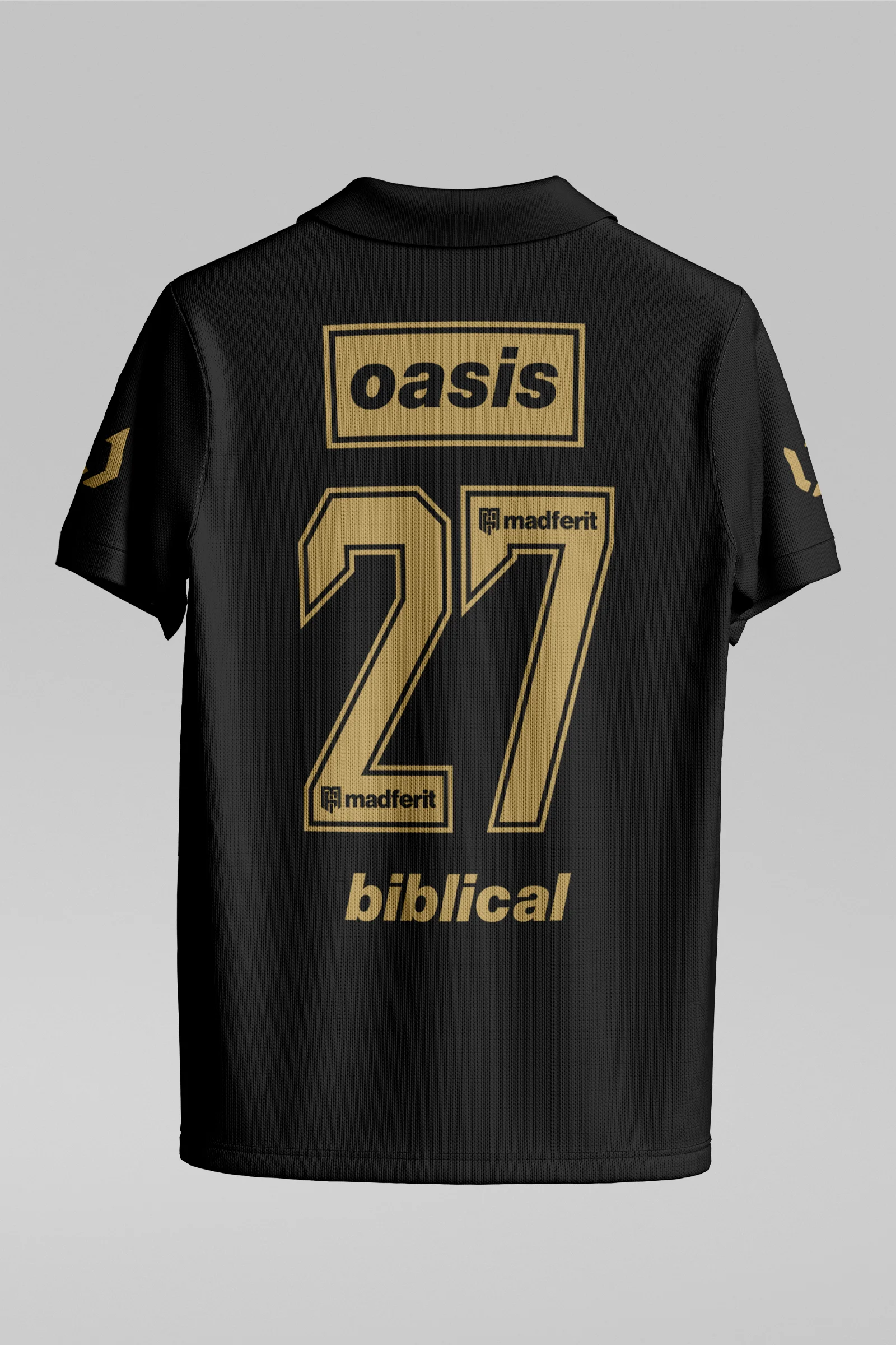Camisa Oasis Live 27, Preta - Verso